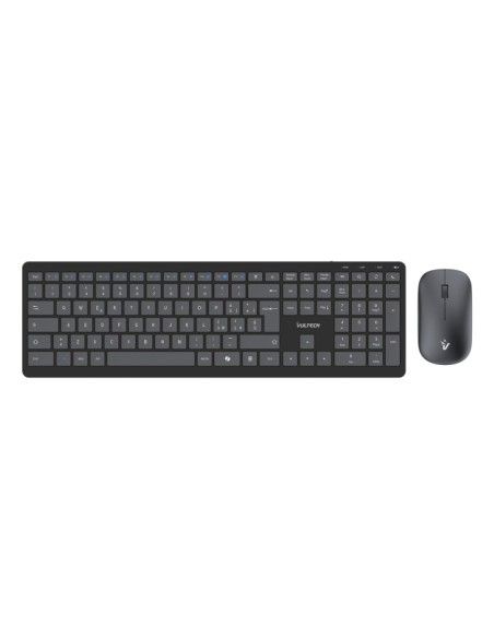 Vultech KM-851W tastiera Mouse incluso Ufficio Wireless a RF + USB QWERTY Italiano Nero