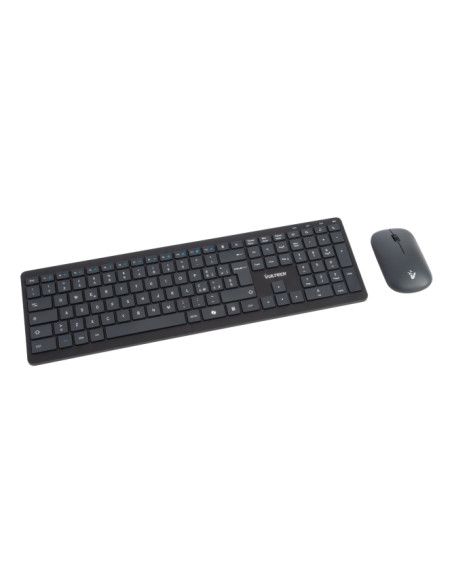 Vultech KM-851W tastiera Mouse incluso Ufficio Wireless a RF + USB QWERTY Italiano Nero