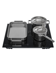 LG CBIZ2437B Piano cottura induzione 60cm, 7,4kW con limitatore, 4 zone, 2 flex, Wi-Fi 2