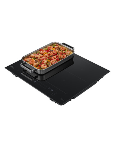 LG CBIZ2437B Piano cottura induzione 60cm, 7,4kW con limitatore, 4 zone, 2 flex, Wi-Fi