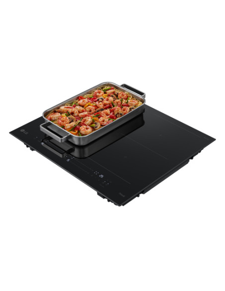 LG CBIZ2437B Piano cottura induzione 60cm, 7,4kW con limitatore, 4 zone, 2 flex, Wi-Fi
