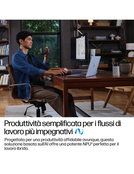 HP EliteBook 8 G1i Next Gen AI PC Wolf Pro Security Edition Copilot+ PC Intel Core Ultra 7 256V Computer portatile 40,6 cm (16")