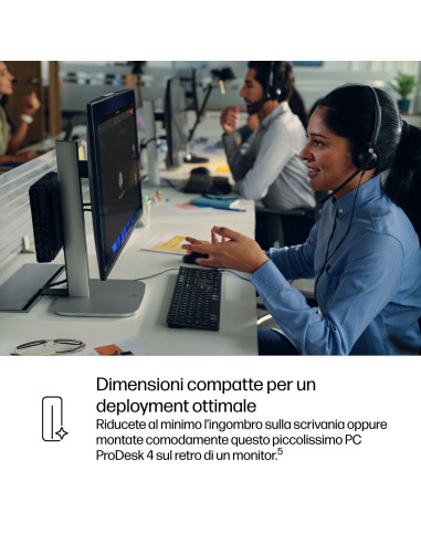 HP ProDesk 4 G1i AI PC Intel Core Ultra 7 265T 24 GB DDR5-SDRAM 1 TB SSD Windows 11 Pro Mini PC Nero