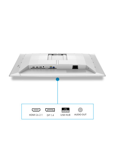 Philips Evnia 6000 27M2N6501L/00 Monitor PC 67,3 cm (26.5") 2560 x 1440 Pixel Quad HD QD-OLED Bianco