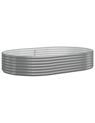 Letto Giardino Acciaio Verniciato a Polvere 214x140x36cm Grigio