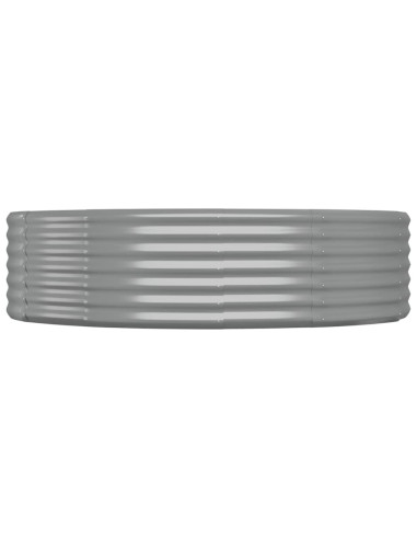 Letto Giardino Acciaio Verniciato a Polvere 214x140x36cm Grigio