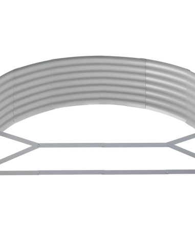 Letto Giardino Acciaio Verniciato a Polvere 214x140x36cm Grigio