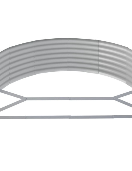 Letto Giardino Acciaio Verniciato a Polvere 214x140x36cm Grigio