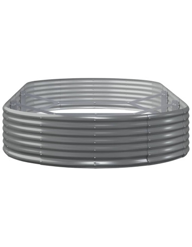 Letto Giardino Acciaio Verniciato a Polvere 296x140x36cm Grigio