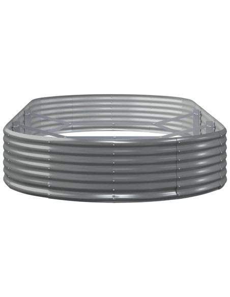 Letto Giardino Acciaio Verniciato a Polvere 296x140x36cm Grigio