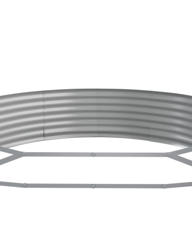 Letto Giardino Acciaio Verniciato a Polvere 296x140x36cm Grigio