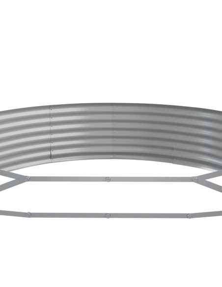 Letto Giardino Acciaio Verniciato a Polvere 296x140x36cm Grigio