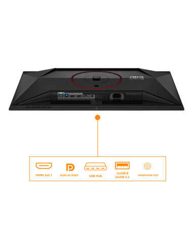 AOC G4 Q27G4SDR Monitor PC 67,3 cm (26.5") 2560 x 1440 Pixel Quad HD QD-OLED Nero, Rosso