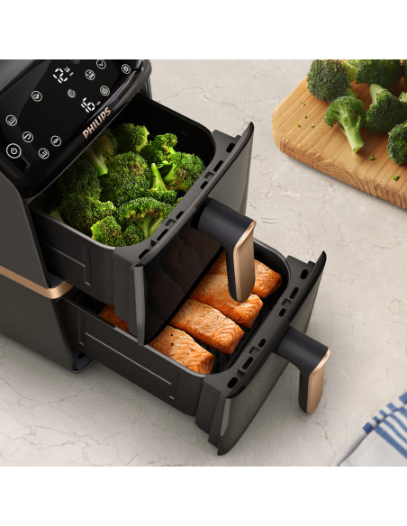 Philips Serie 4000 Airfryer con doppio cestello verticale