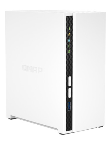 QNAP TS-233 server NAS e di archiviazione Tower ARM Cortex-A55 2 GB 0 TB QNAP QTS Bianco