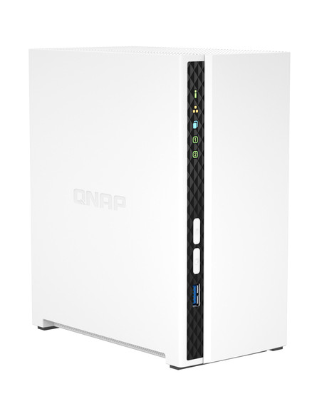 QNAP TS-233 server NAS e di archiviazione Tower ARM Cortex-A55 2 GB 0 TB QNAP QTS Bianco