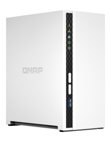 QNAP TS-233 server NAS e di archiviazione Tower ARM Cortex-A55 2 GB 0 TB QNAP QTS Bianco