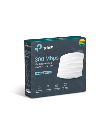TP-Link EAP110 punto accesso WLAN 300 Mbit/s Bianco Supporto Power over Ethernet (PoE)