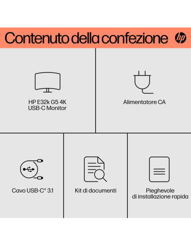 HP Monitor E32k G5 4K USB-C