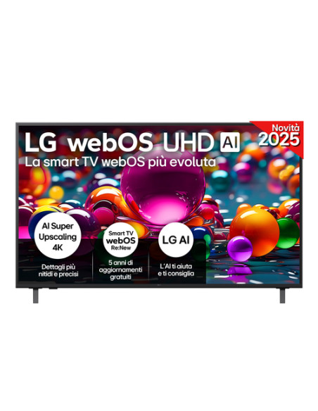 LG UHD AI 55UA75006LA TV Serie UA75 55'' 4K, α7 Gen8, HDR10, 20W, 3 HDMI con Game Optimizer, Smart TV WebOS 25