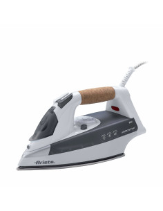 Ariete Steam Iron 6232 Grey - Ferro da stiro con piastra Acciaio Inox - manico in sughero - serbatoio 300 ml - 2200 Watt - Bianc