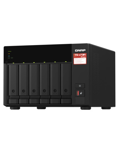 QNAP TS-673A-SW5T server NAS e di archiviazione Tower Ryzen Embedded V1500B 8 GB DDR4 0 TB QNAP QTS Nero