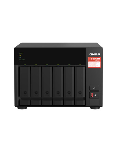 QNAP TS-673A-SW5T server NAS e di archiviazione Tower Ryzen Embedded V1500B 8 GB DDR4 0 TB QNAP QTS Nero