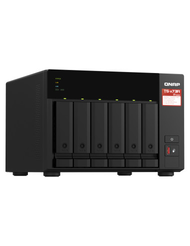 QNAP TS-673A-SW5T server NAS e di archiviazione Tower Ryzen Embedded V1500B 8 GB DDR4 0 TB QNAP QTS Nero