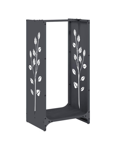 Rastrelliera per Legna da Ardere Antracite 40x30x80 cm