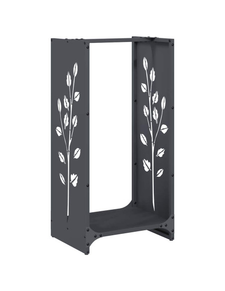 Rastrelliera per Legna da Ardere Antracite 40x30x80 cm