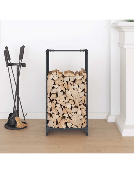 Rastrelliera per Legna da Ardere Antracite 40x30x80 cm