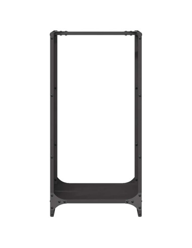 Rastrelliera per Legna da Ardere Nera 40x30x80 cm