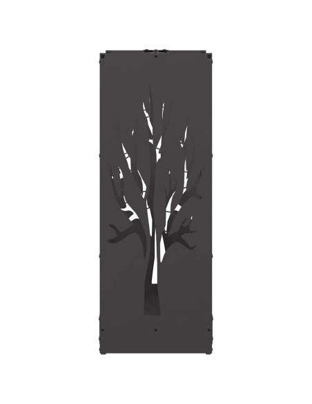 Rastrelliera per Legna da Ardere Nera 40x30x80 cm