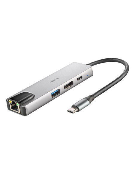 NGS NGS-HUB-0140 hub di interfaccia USB 2.0 Type-C 5000 Mbit/s Alluminio, Nero