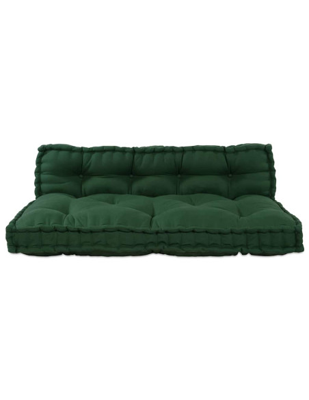 Divano modulare 2 pcs Verde 120 x 80 x 38 cm Tessuto