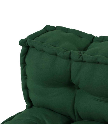Divano modulare 2 pcs Verde 120 x 80 x 38 cm Tessuto