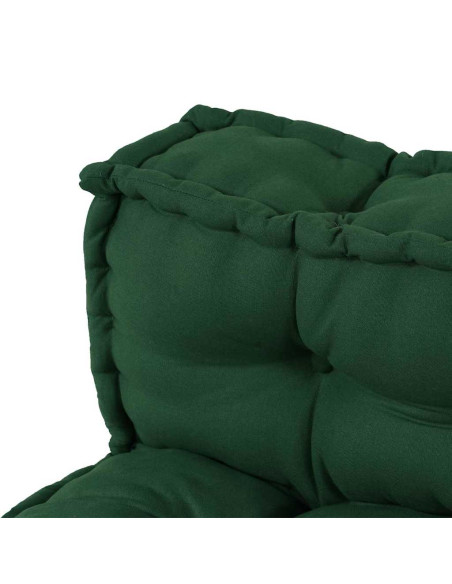 Divano modulare 2 pcs Verde 120 x 80 x 38 cm Tessuto