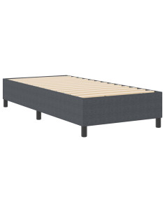 Struttura letto piattaforma Grigio scuro 90 x 200 cm Tessuto 2