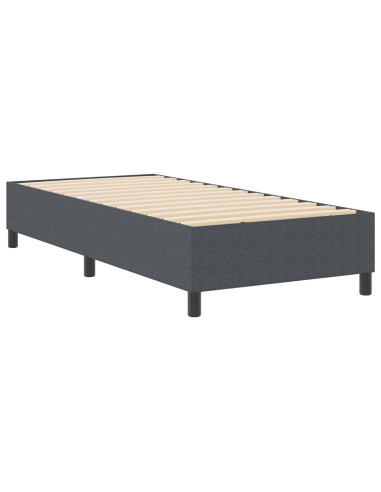 Struttura letto piattaforma Grigio scuro 90 x 200 cm Tessuto