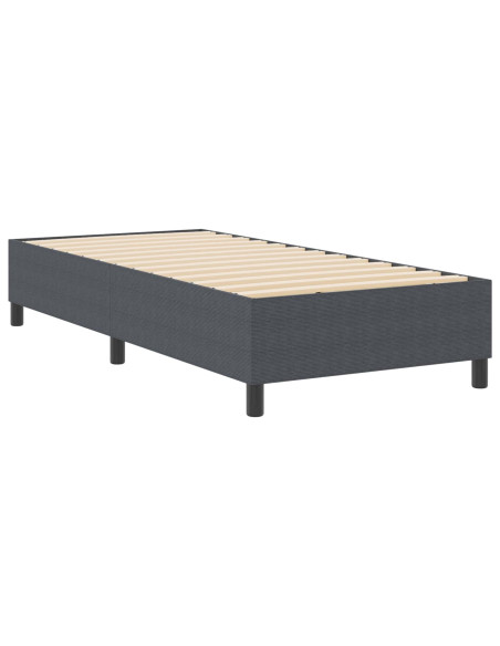 Struttura letto piattaforma Grigio scuro 90 x 200 cm Tessuto