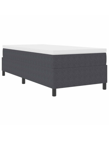 Struttura letto piattaforma Grigio scuro 90 x 200 cm Tessuto