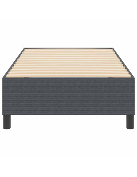 Struttura letto piattaforma Grigio scuro 90 x 200 cm Tessuto