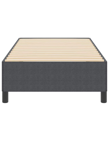Letto a molle Grigio scuro 90 x 200 cm Tessuto in Cords