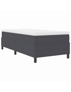 Letto a molle Grigio Scuro e Bianco 90 x 200 cm 2