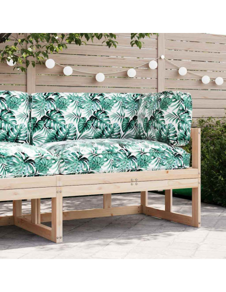 Set di Cuscini per Pallet Floreale 3 pcs Motivo Foglia Verde