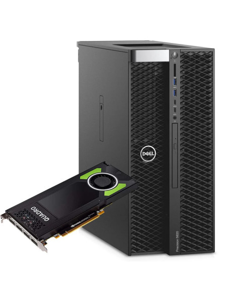 RINOVO DELL WKS T5820 TOWER W2125 DDR4 64GB SSD 512GB NVIDIA QUADRO M4000-P4000 8GB W11P UPG