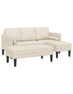 Set di divani con cuscino 2 pcs Tela Poliestere 2