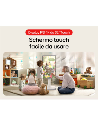 LG Swing 32U889SA Schermo Personale 32" 4K Touch, base con rotelle, webOS