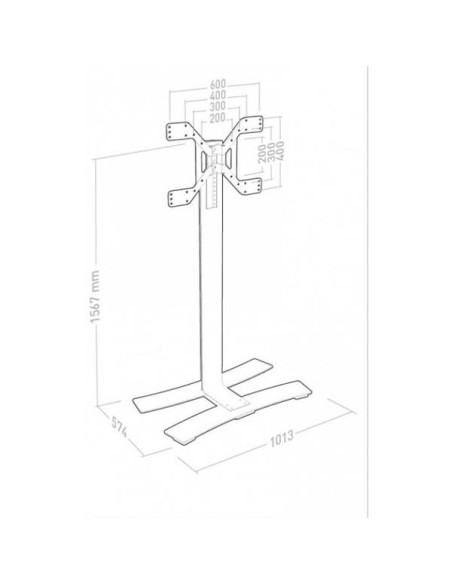 STAND VESA 600 400 H 1600 - WHITE