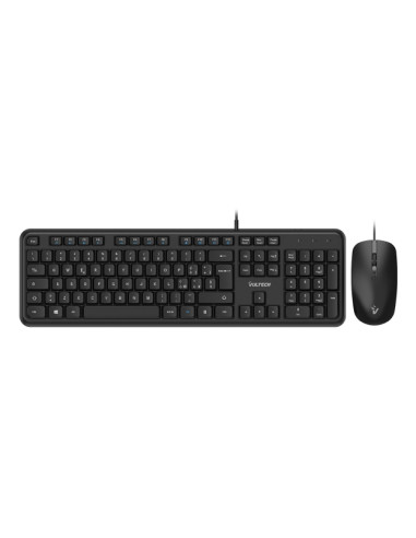 Vultech KM-811 tastiera Mouse incluso Ufficio USB QWERTY Italiano Nero